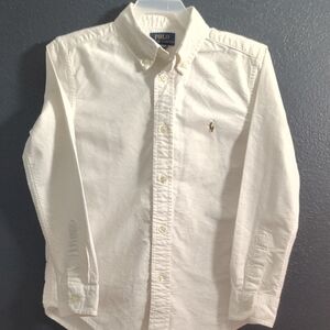 Polo by Ralph Lauren Boy Size 7 White Button Down Shirt